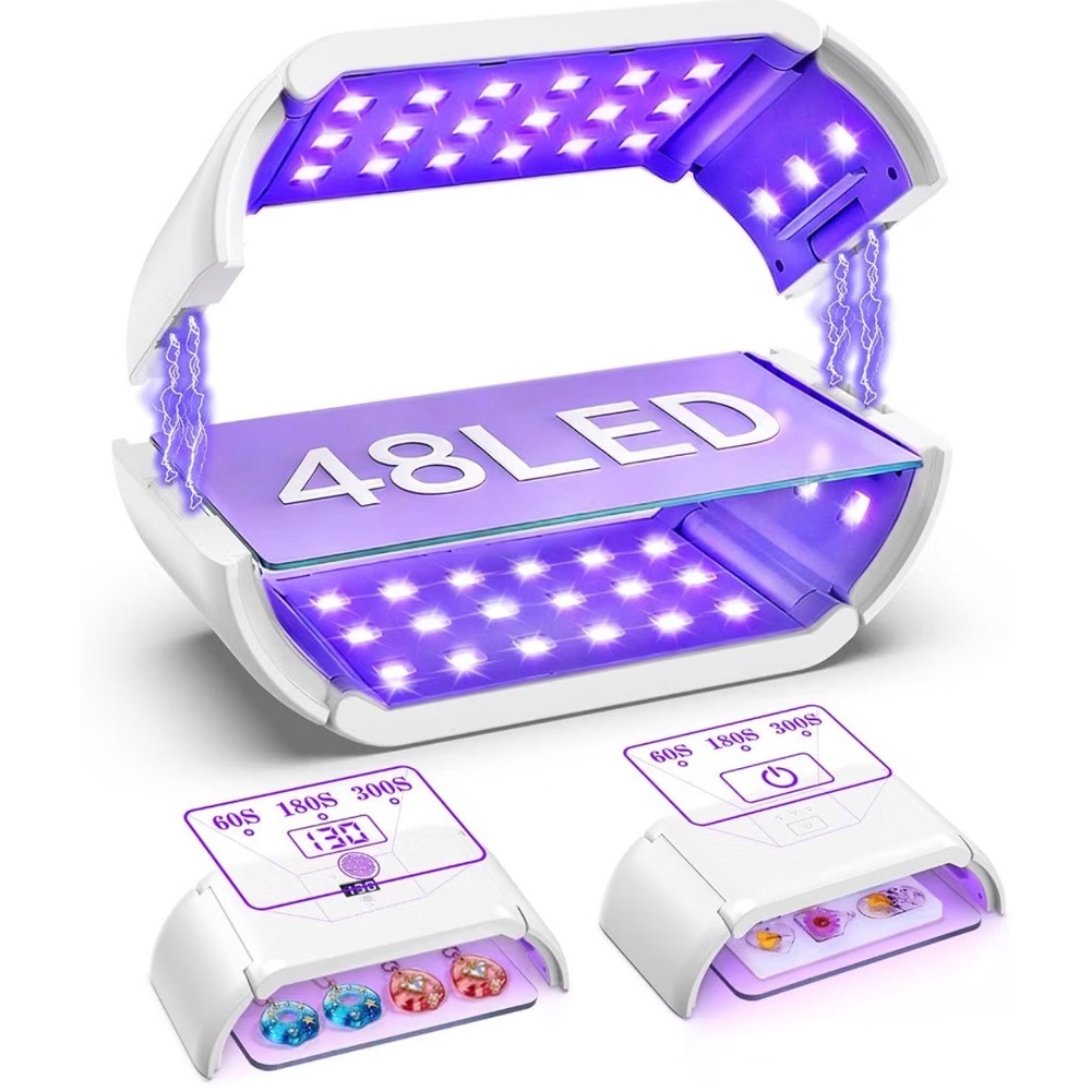 Wondrokey 48W 48 LED UV Resin Light 360 Curing Lamp 2-in-1 Magnetic Split Design